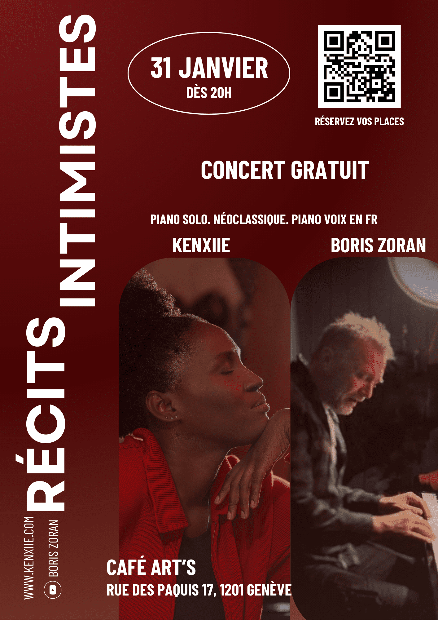Ticket - Récits intimistes - Café Art's, 31 janvier @ 20h